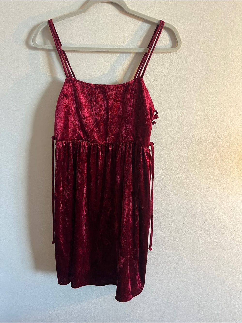 Y2K Vintage Rampage Red Crushed Velvet Dress